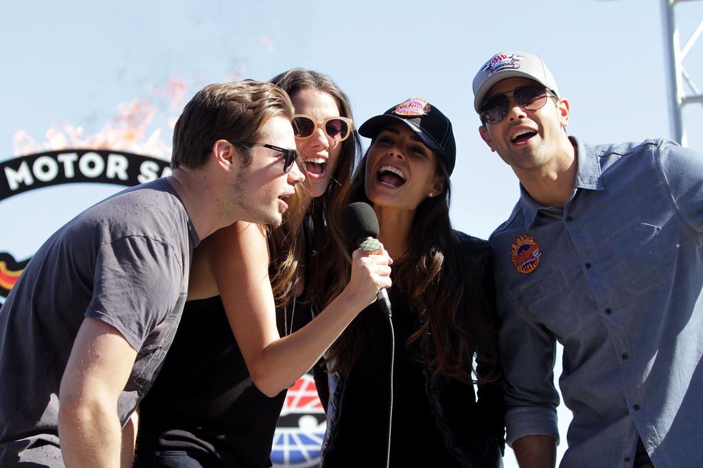 Josh Henderson, Julie Gonzalo, Jordana Brewster and Jesse Metcalfe give the command for the drivers to start their engines
Keywords: NASCAR Sprint Cup Series AAA Texas Dallas