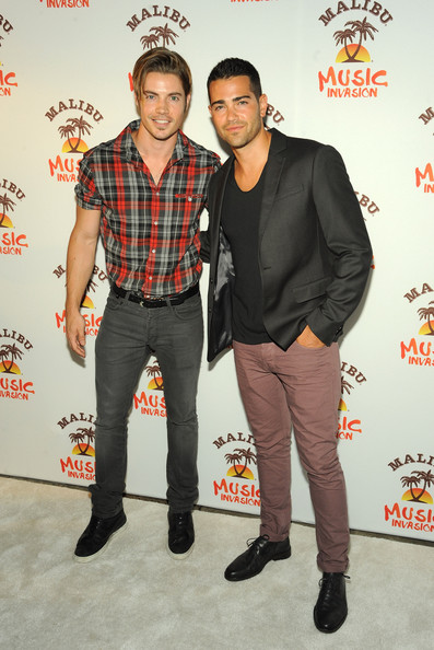 Josh Henderson and Jesse Metcalfe attend Malibu Music Invasion 2012 - NYC Tour Stop at Beekman Beer Garden on August 2, 2012 in New York City. 
