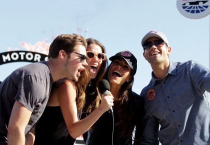 Jesse Metcalfe and Dallas cast at NASCAR Sprint Cup Series AAA Texas 500